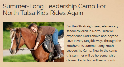 Summer-Long Leadership Camp For North Tulsa Kids Rides Again!